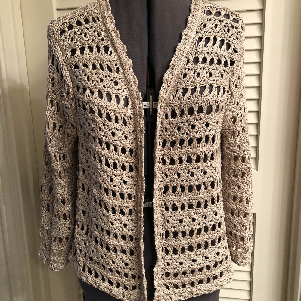 Dana Buchman Knit Sweater/Cardigan Size XL